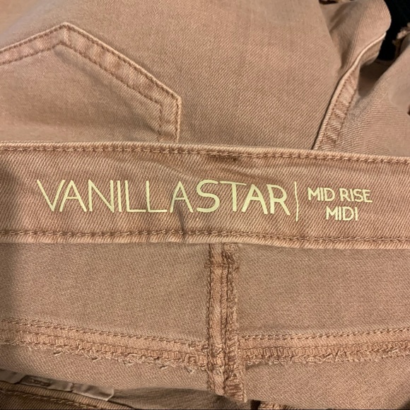 Vanilla Sky Midrise Midi Jean Shorts Juniors Sz 17 - Picture 3 of 4